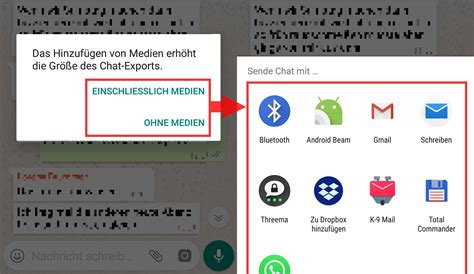 Whatsapp Chats sichern / exportieren / übertragen /。